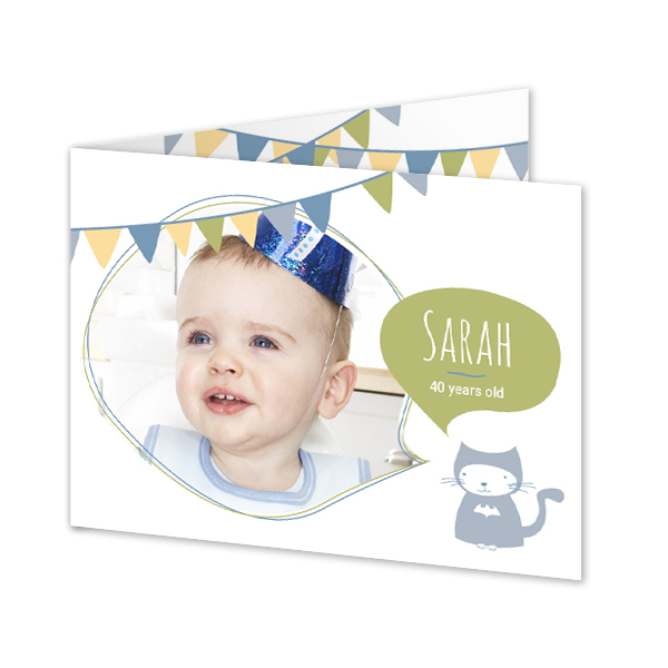 Faire-part 2 volets Paysage 14,3 x 10 cm