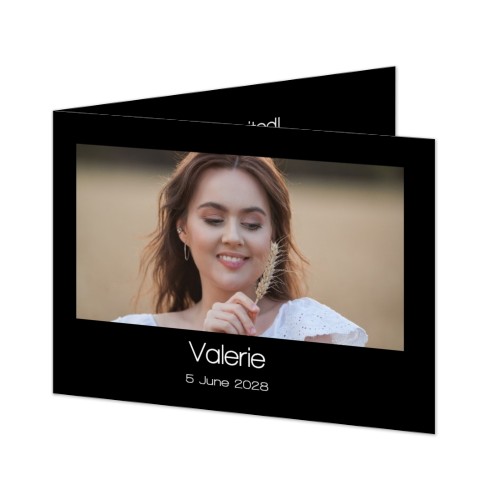 Gevouwen wenskaart liggend 14,3 x 10 cm Gevouwen wenskaart liggend 14,3 x 10 cm