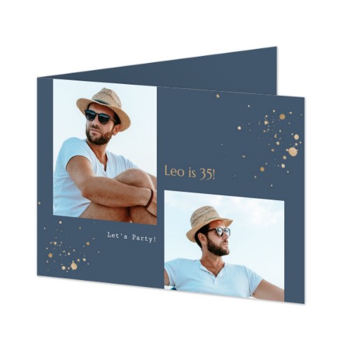 Falt-Grusskarte Querformat 14,3 x 10 cm