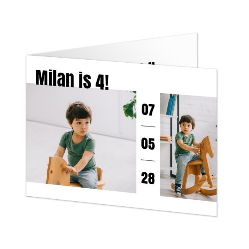 Faire-part 2 volets Paysage 14,3 x 10 cm