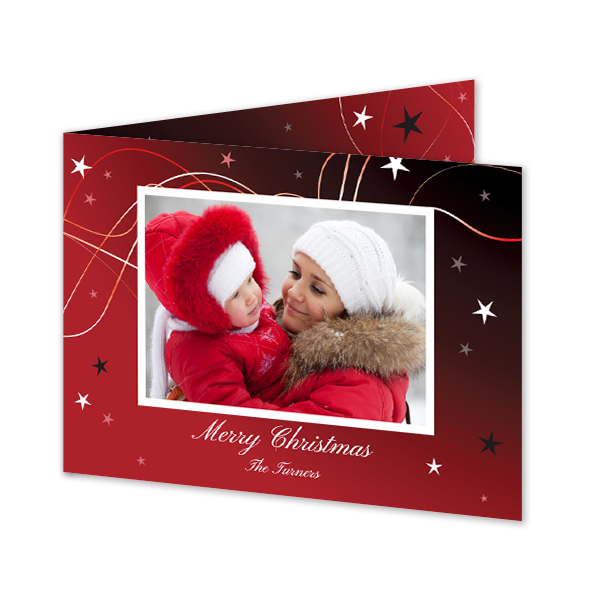 Gevouwen wenskaart liggend 14,3 x 10 cm