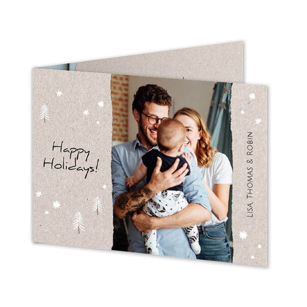 Falt-Grusskarte Querformat 14,3 x 10 cm