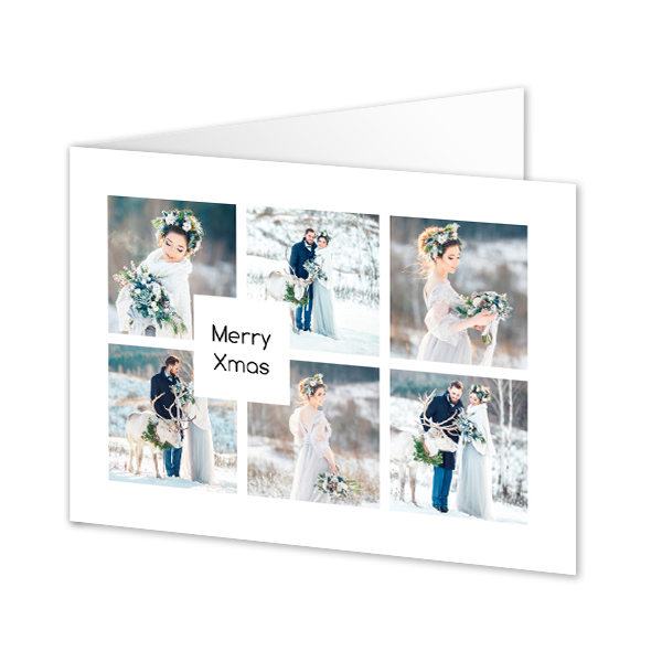 Gevouwen wenskaart liggend 14,3 x 10 cm