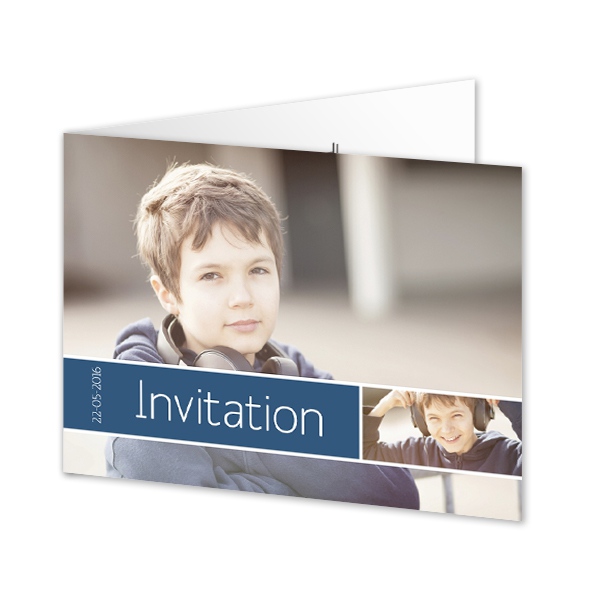 Faire-part 2 volets Paysage 14,3 x 10 cm