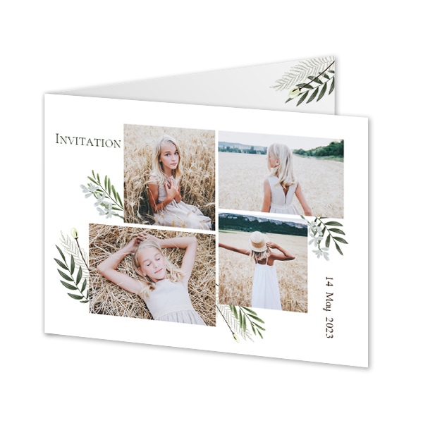 Faire-part 2 volets Paysage 14,3 x 10 cm