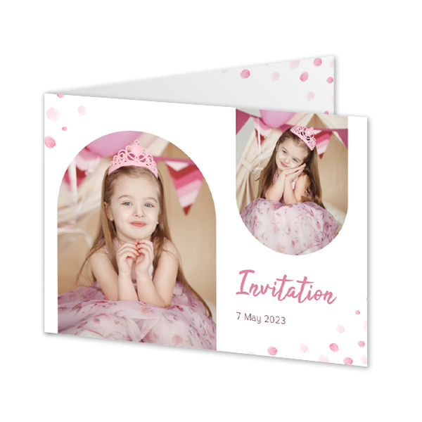 Faire-part 2 volets Paysage 14,3 x 10 cm