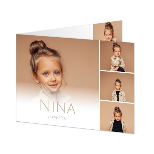 Gevouwen Kaart Liggend 14,3 x 10 cm