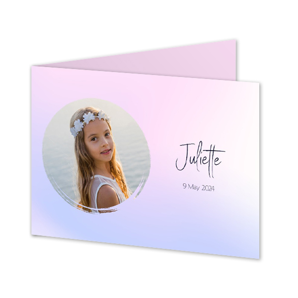 Faire-part 2 volets Paysage 14,3 x 10 cm