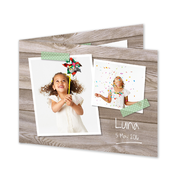 Faire-part 2 volets Paysage 14,3 x 10 cm