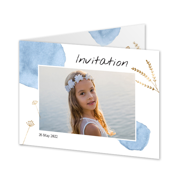 Faire-part 2 volets Paysage 14,3 x 10 cm