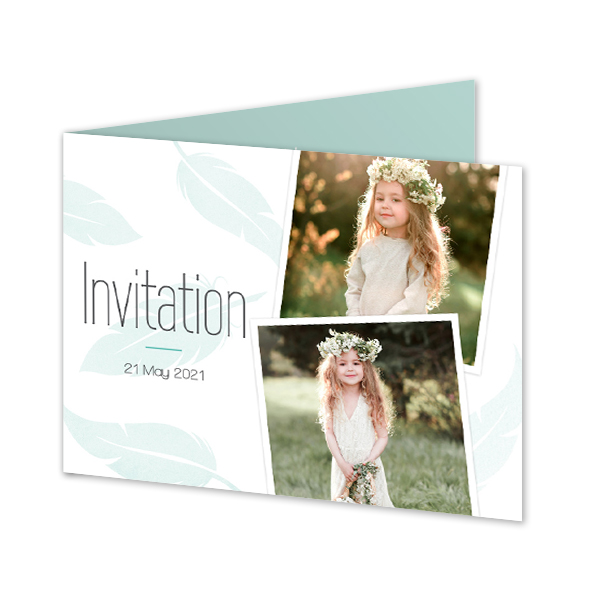 Gevouwen wenskaart liggend 14,3 x 10 cm Gevouwen wenskaart liggend 14,3 x 10 cm