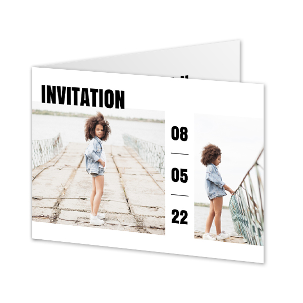 Gevouwen Kaart Liggend 14,3 x 10 cm