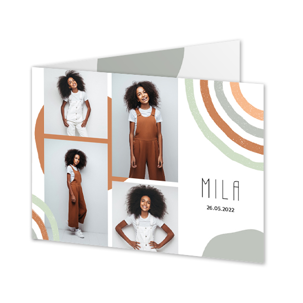 Faire-part 2 volets Paysage 14,3 x 10 cm