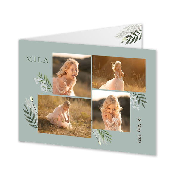 Faire-part 2 volets Paysage 14,3 x 10 cm Faire-part 2 volets Paysage 14,3 x 10 cm