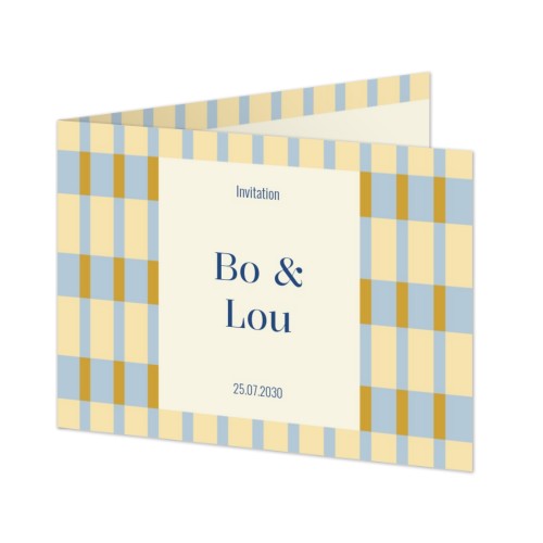 Elegant Stripe Frame Invitation