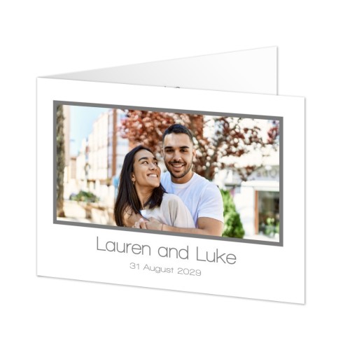 Gevouwen wenskaart liggend 14,3 x 10 cm