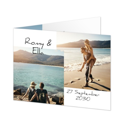 Gevouwen Kaart Liggend 14,3 x 10 cm Gevouwen Kaart Liggend 14,3 x 10 cm