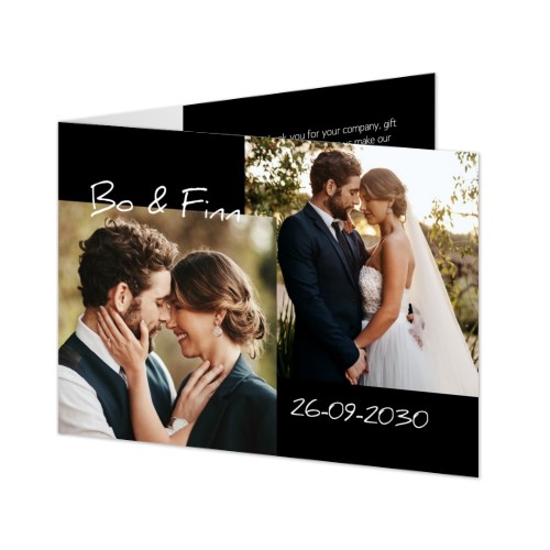 Faire-part 2 volets Paysage 14,3 x 10 cm