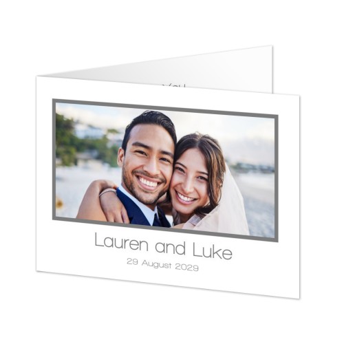 Gevouwen wenskaart liggend 14,3 x 10 cm