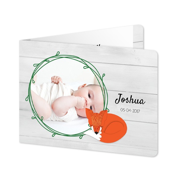 Folded card landscape rounded corners 14,3 x 10 cm