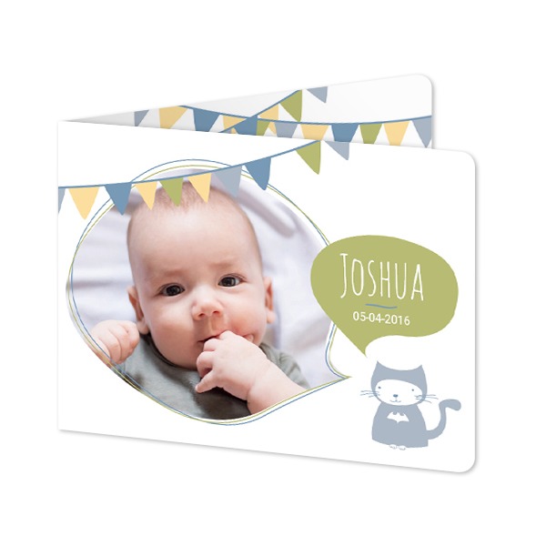 Faire-part 2 volets Paysage coins arrondis 14,3 x 10 cm