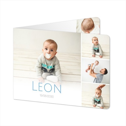 Gevouwen Kaart liggend met ronde hoeken 14,3 x 10 cm