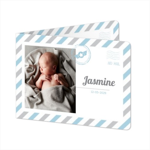 Folded card landscape rounded corners 14,3 x 10 cm