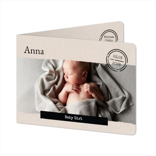 Doble Fotokort Liggende runde hjørner 14,3 x 10 cm