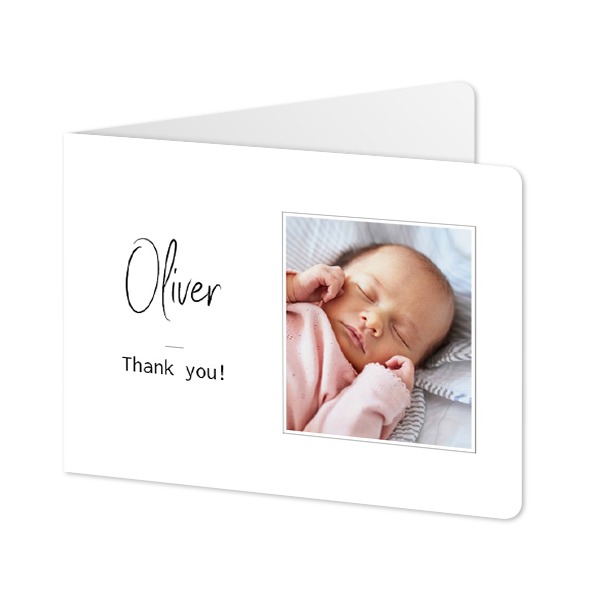 Folded card landscape rounded corners 14,3 x 10 cm