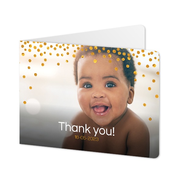 Folded card landscape rounded corners 14,3 x 10 cm