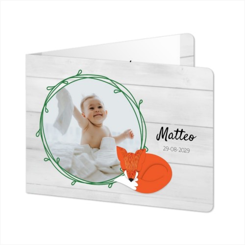 Faire-part 2 volets Paysage coins arrondis 14,3 x 10 cm