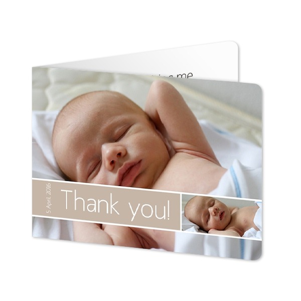 Gevouwen wenskaart liggend met ronde hoeken 14,3 x 10 cm