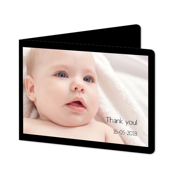 Folded card landscape rounded corners 14,3 x 10 cm