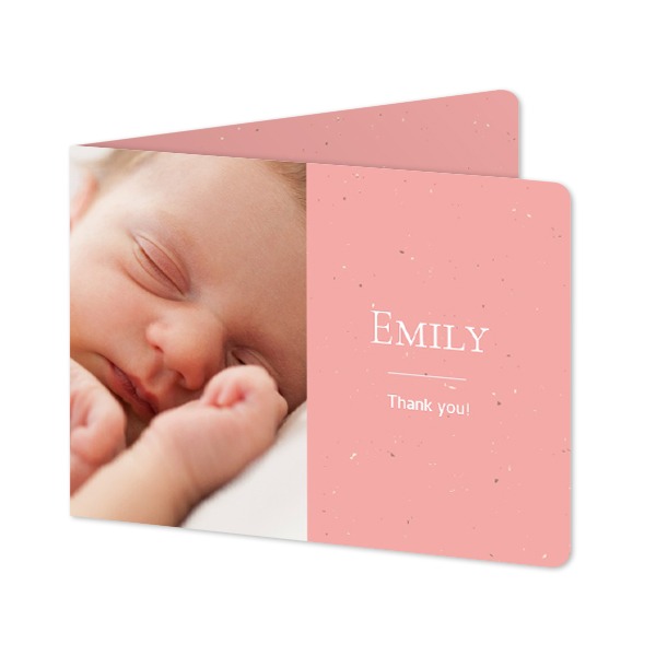 Faire-part 2 volets Paysage coins arrondis 14,3 x 10 cm