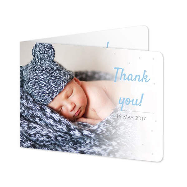 Folded card landscape rounded corners 14,3 x 10 cm