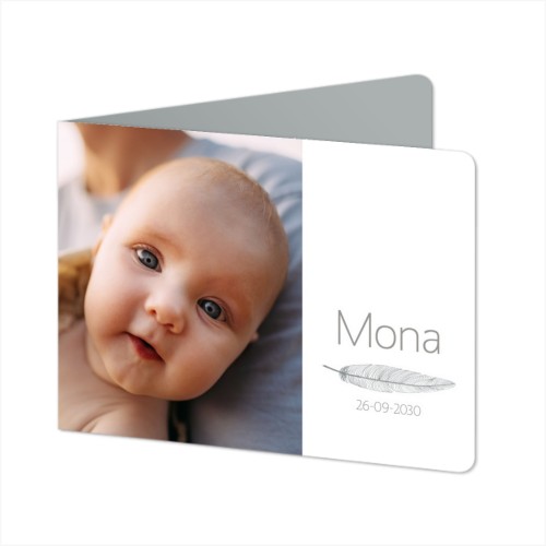 Falt-Grusskarte Querformat mit abgerundeten Ecke 14,3 x 10 cm