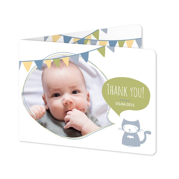 Faire-part 2 volets Paysage coins arrondis 14,3 x 10 cm