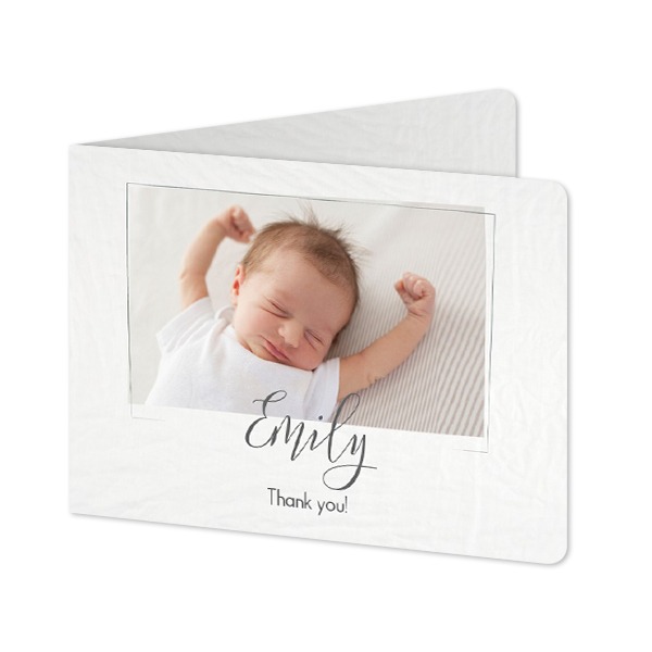 Folded card landscape rounded corners 14,3 x 10 cm
