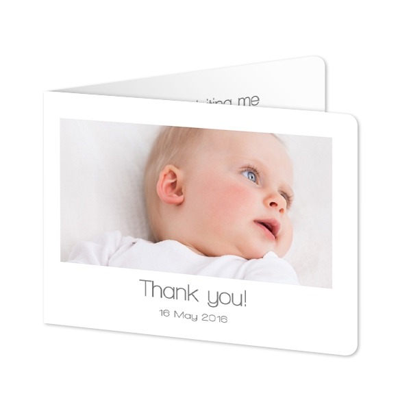 Gevouwen Kaart liggend met ronde hoeken 14,3 x 10 cm