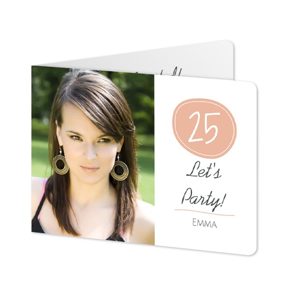 Faire-part 2 volets Paysage coins arrondis 14,3 x 10 cm