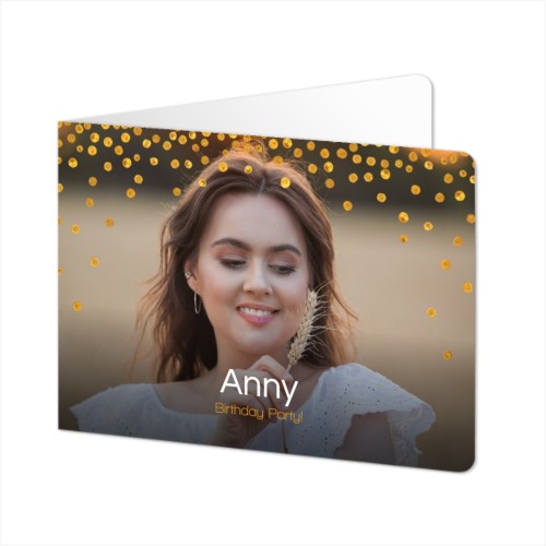 Faire-part 2 volets Paysage coins arrondis 14,3 x 10 cm