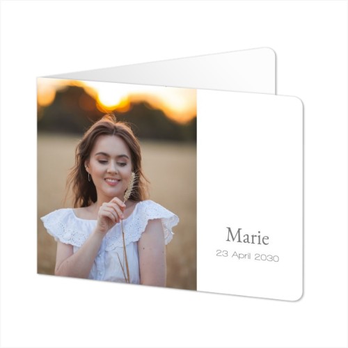 Falt-Grusskarte Querformat mit abgerundeten Ecke 14,3 x 10 cm