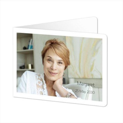 Faire-part 2 volets Paysage coins arrondis 14,3 x 10 cm