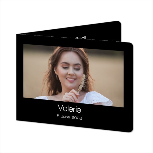 Gevouwen wenskaart liggend met ronde hoeken 14,3 x 10 cm Gevouwen wenskaart liggend met ronde hoeken 14,3 x 10 cm