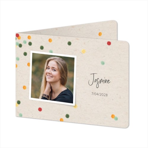 Faire-part 2 volets Paysage coins arrondis 14,3 x 10 cm