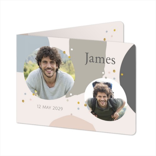 Faire-part 2 volets Paysage coins arrondis 14,3 x 10 cm