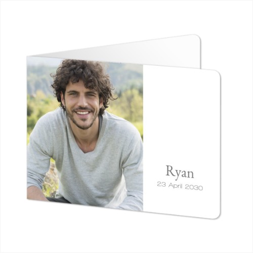 Falt-Grusskarte Querformat mit abgerundeten Ecke 14,3 x 10 cm