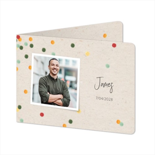 Faire-part 2 volets Paysage coins arrondis 14,3 x 10 cm