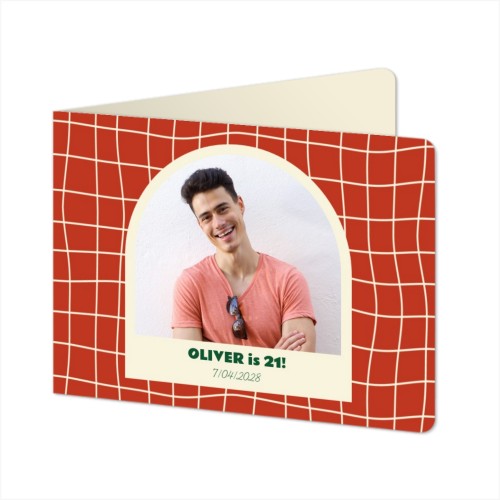 Gevouwen Kaart liggend met ronde hoeken 14,3 x 10 cm Gevouwen Kaart liggend met ronde hoeken 14,3 x 10 cm