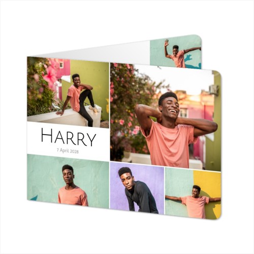 Faire-part 2 volets Paysage coins arrondis 14,3 x 10 cm